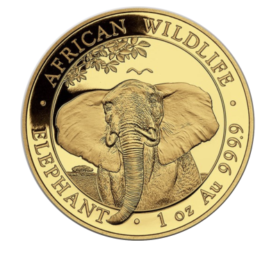 Goldmünze Somalia Elefant 1 Unze 2021